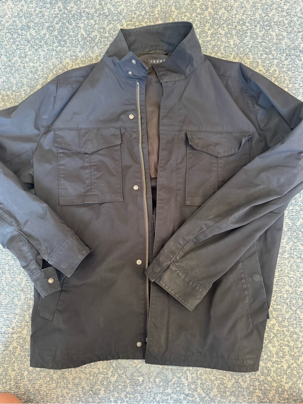 Theory Men's Dark Navy Military Field Jacket